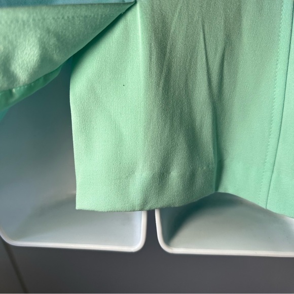 BCX Women’s Mint 3/4 Sleeve Polka Dot Cuff Single Breast Career Blazer- Large - Picture 11 of 16